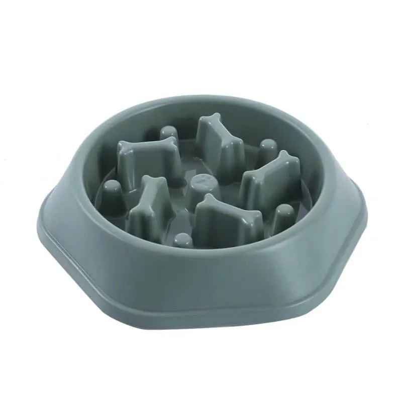 Slow Feeder Dog Food Bowl Bone Pattern Puzzle Pan