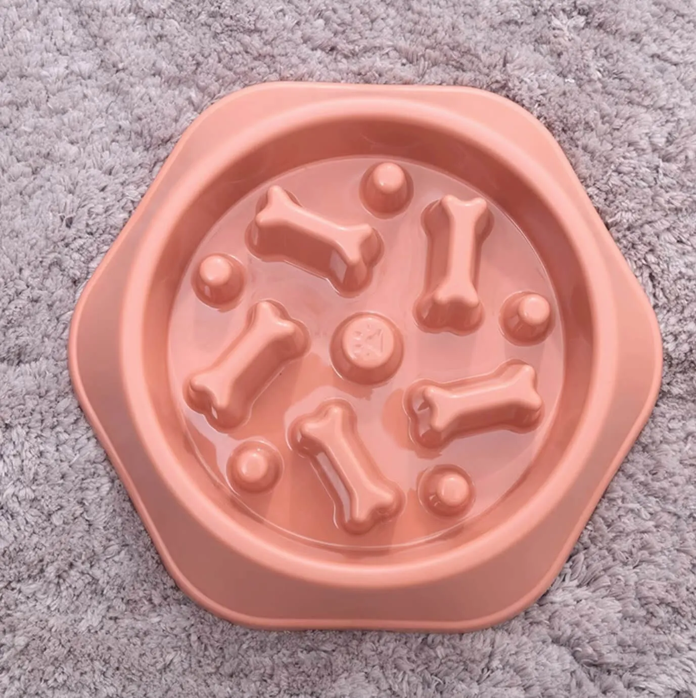 Slow Feeder Dog Food Bowl Bone Pattern Puzzle Pan