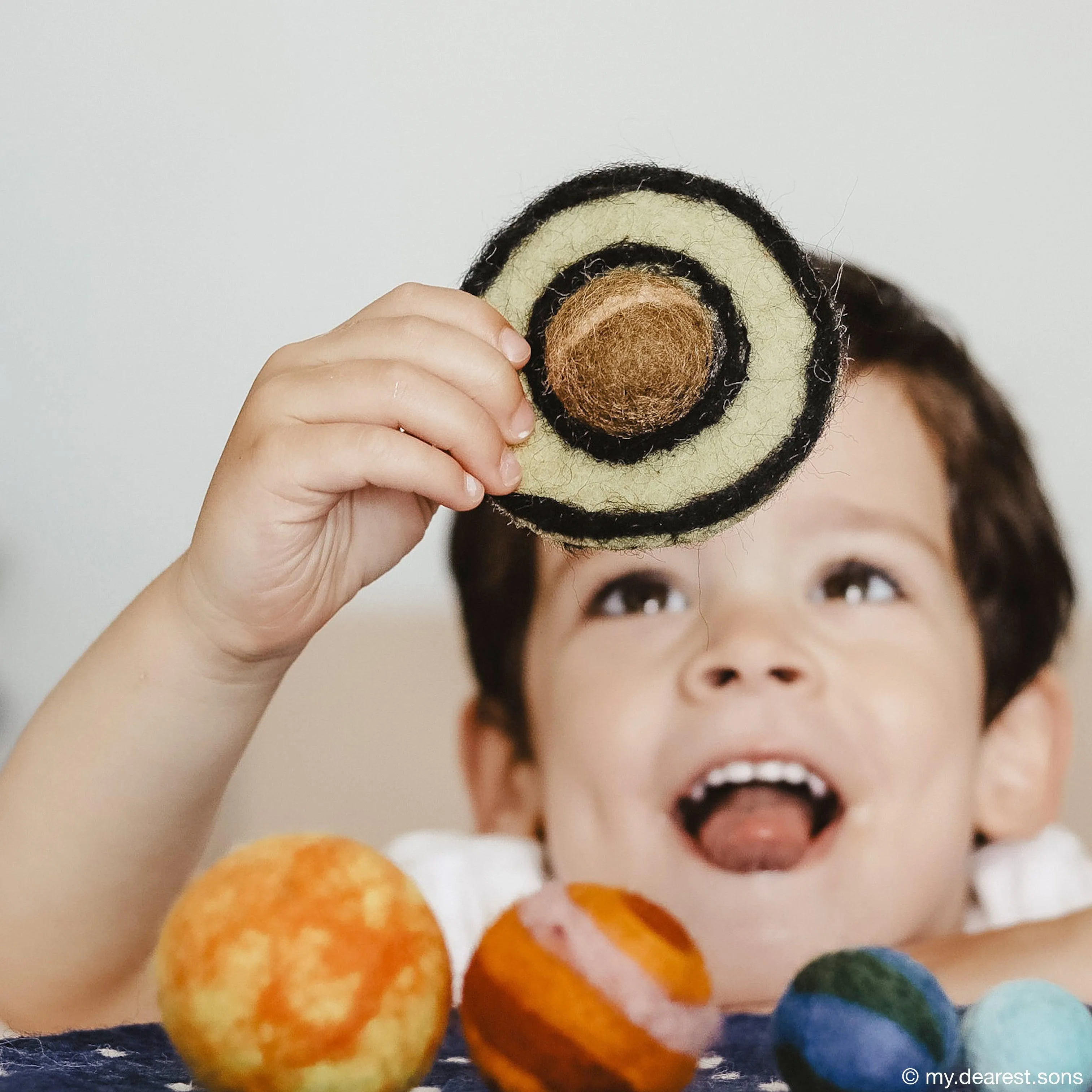 Solar System Outer Space Play Mat with Felt Planets