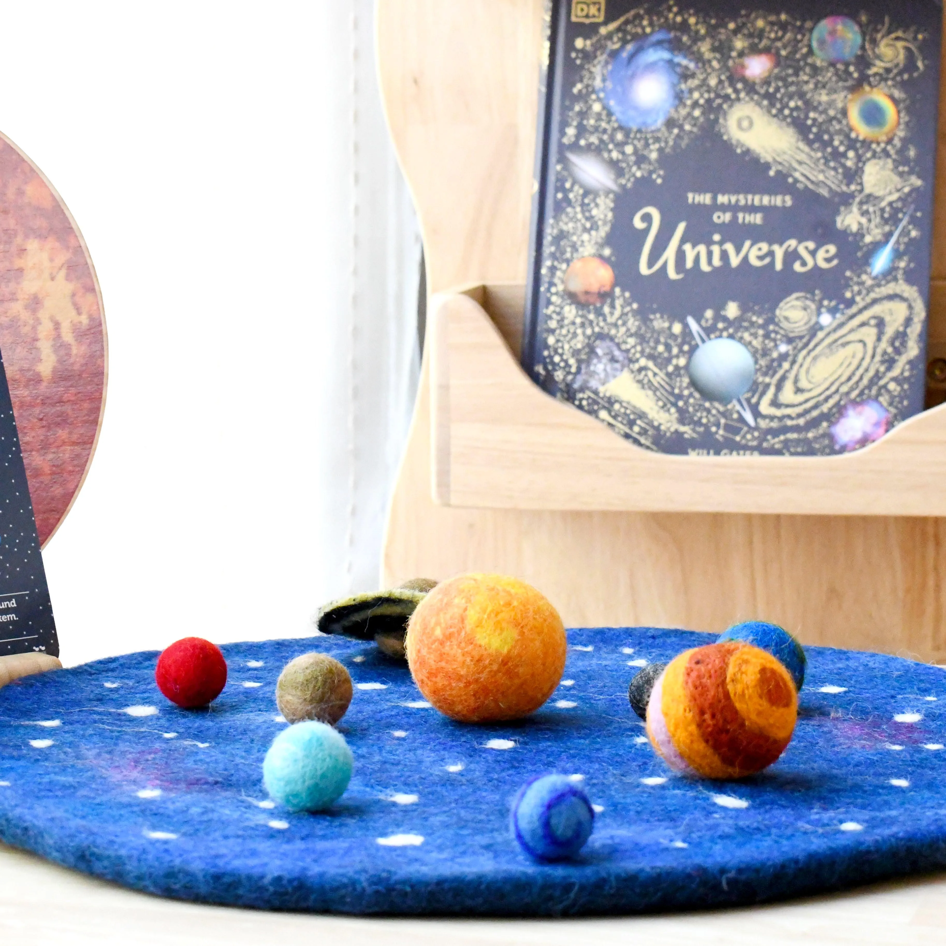 Solar System Outer Space Play Mat with Felt Planets