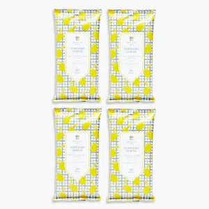 Sunshine Lemon Face Wipes Set of 4