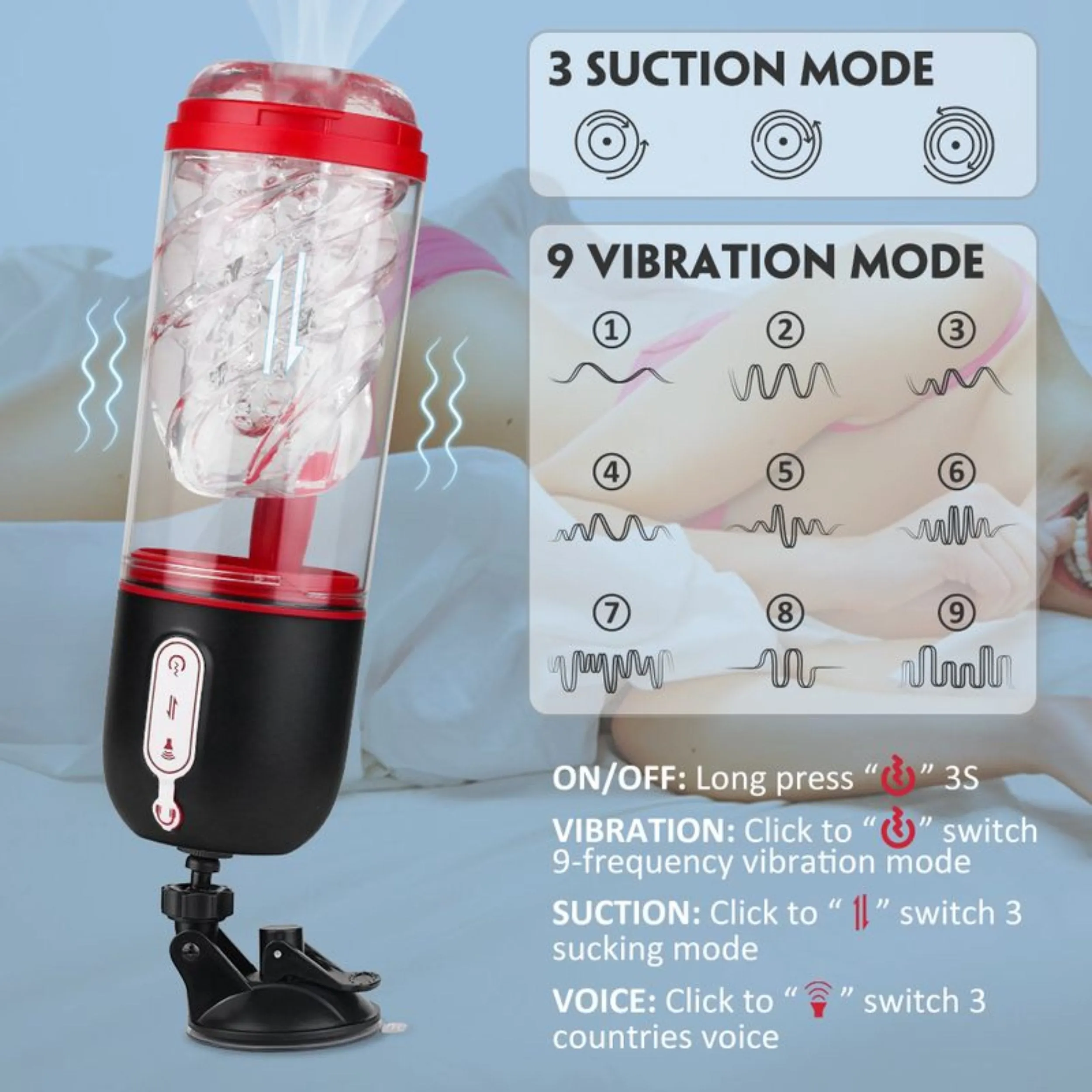 The Twister Sucking and Vibrating Hands-Free Masturbator - It Moans!