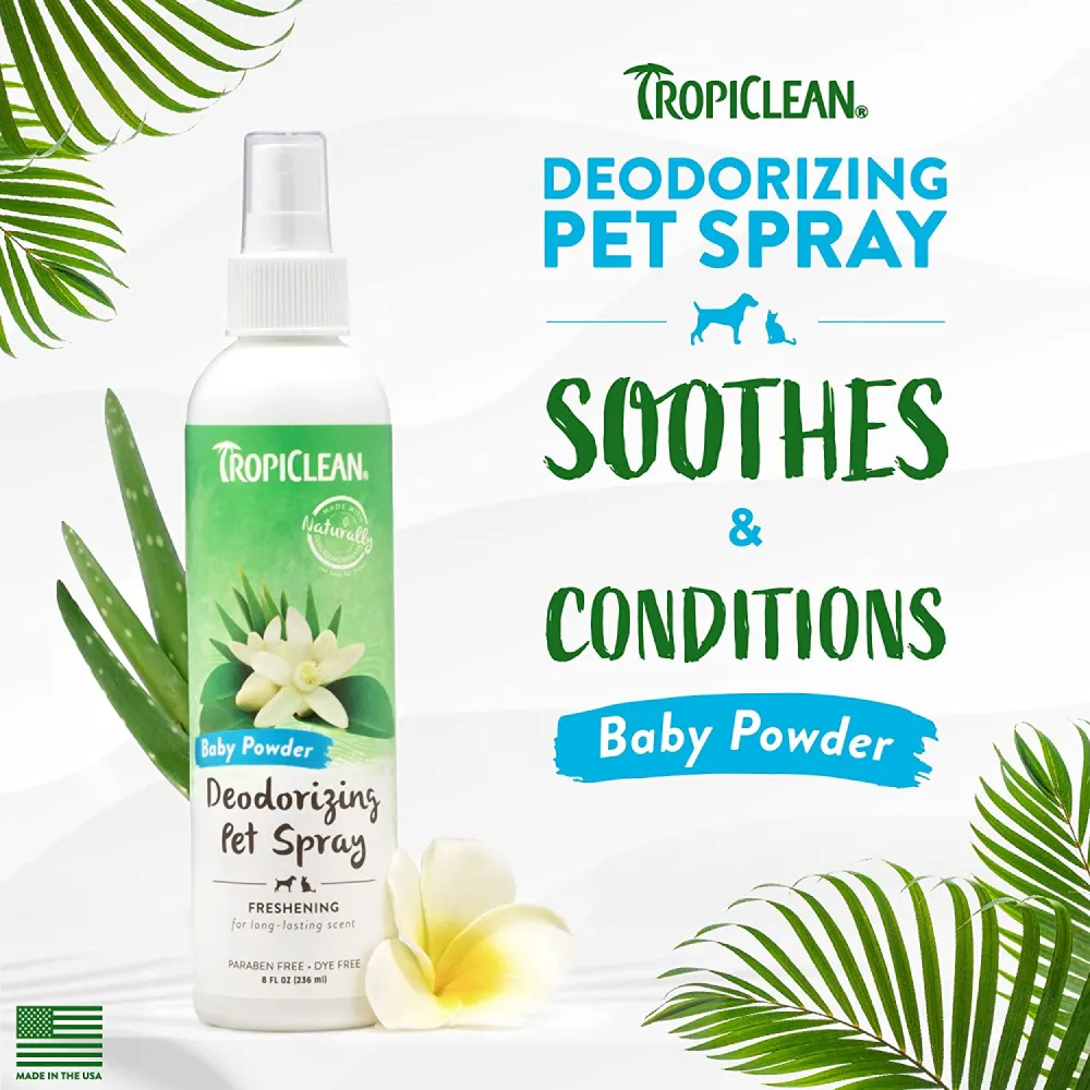 Tropiclean Baby Powder Pet Cologne Spray for Dogs and Cats