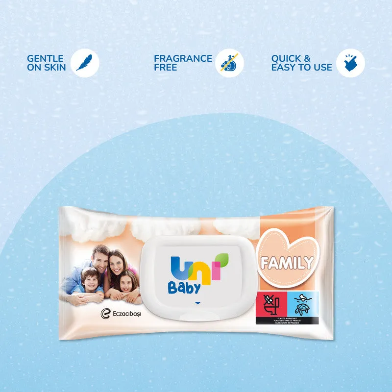 Uni Baby Family Wipes - 100 pcs