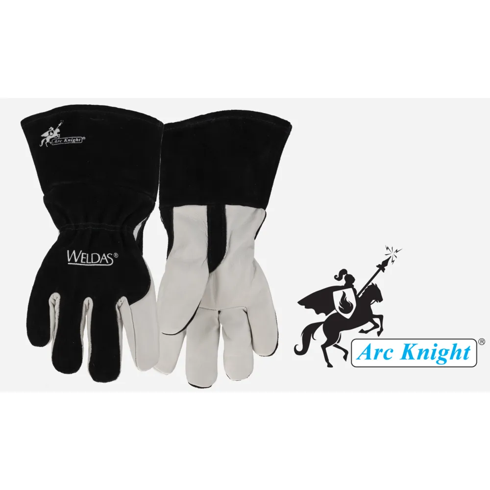 Weldas 10-2020L Arc Knight Mig Welding Gloves White/Black Size Large