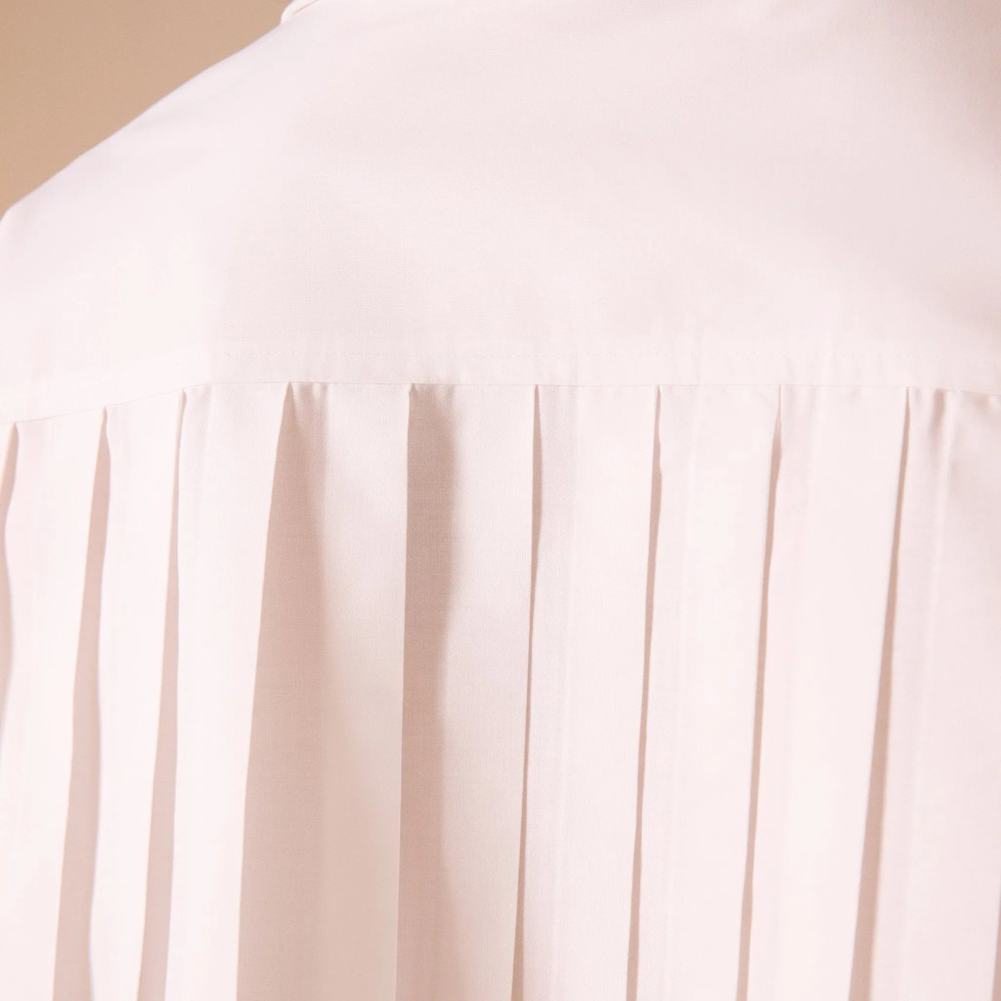 White Pleated Back Shirt